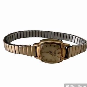 Vintage Gold & Silver Expansion Stretchy Band Wrist Watch Unisex Adult Unique